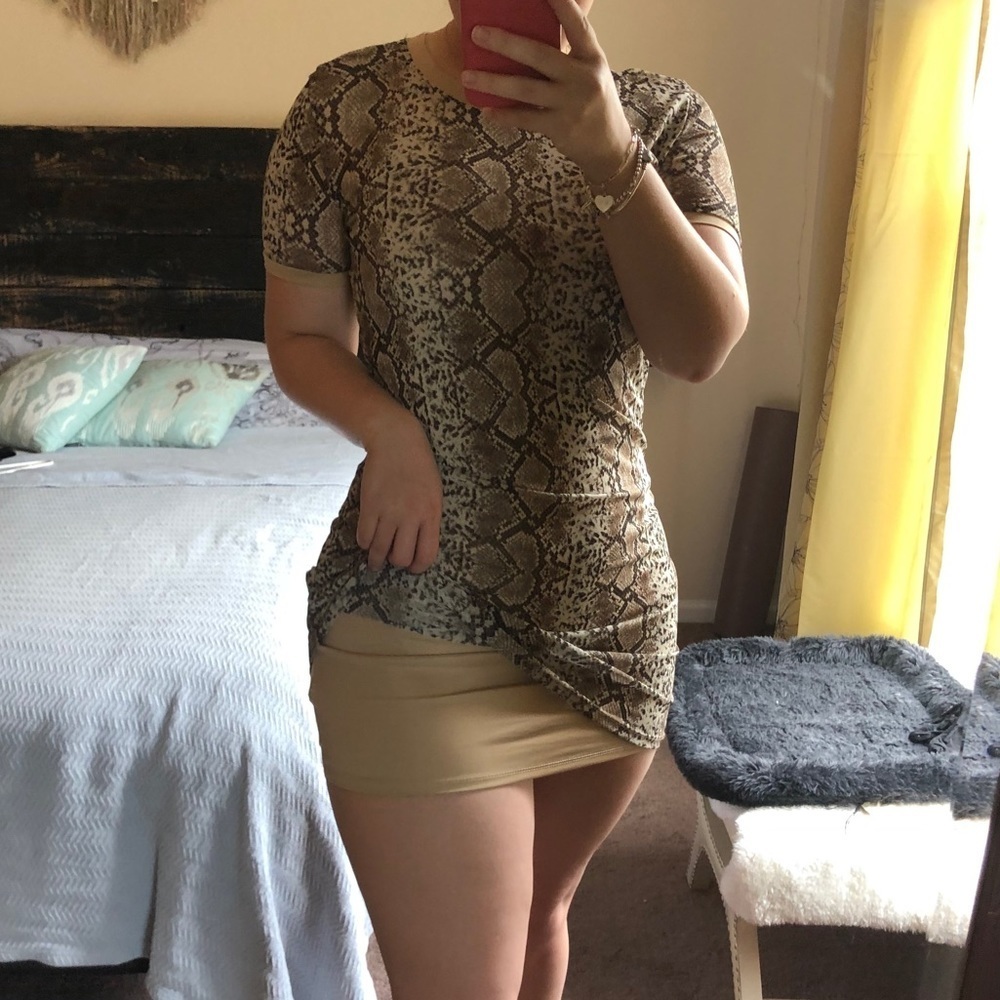 NWT Snakeskin Mini Dress - Picture 4 of 5